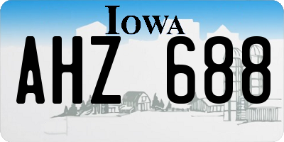 IA license plate AHZ688