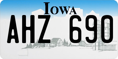 IA license plate AHZ690