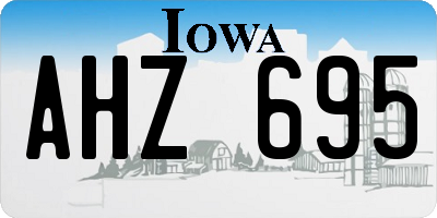 IA license plate AHZ695