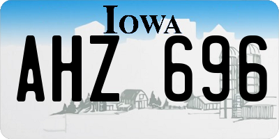 IA license plate AHZ696