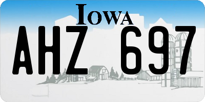 IA license plate AHZ697