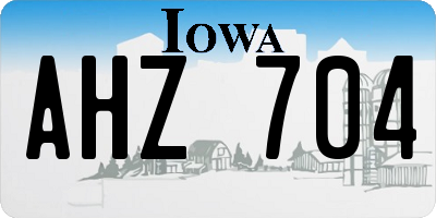 IA license plate AHZ704