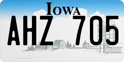 IA license plate AHZ705