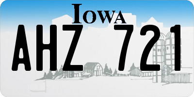 IA license plate AHZ721