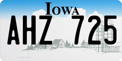 IA license plate AHZ725