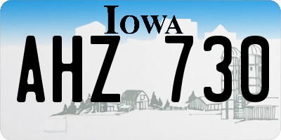 IA license plate AHZ730