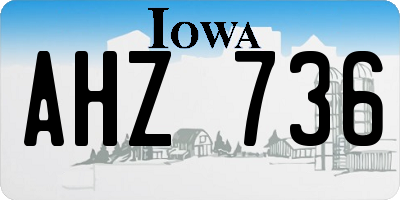 IA license plate AHZ736