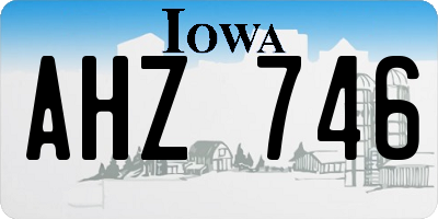 IA license plate AHZ746