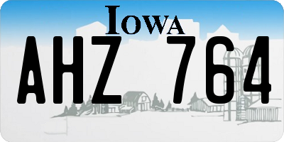 IA license plate AHZ764