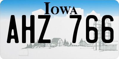 IA license plate AHZ766