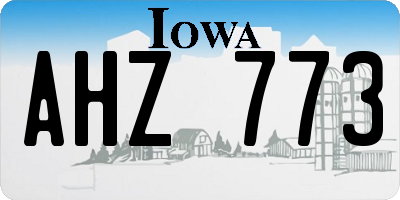 IA license plate AHZ773