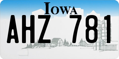 IA license plate AHZ781