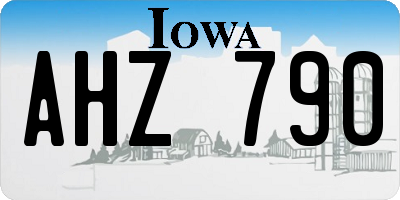 IA license plate AHZ790