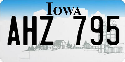 IA license plate AHZ795