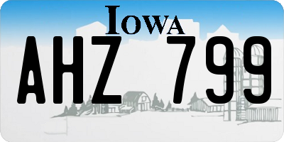 IA license plate AHZ799
