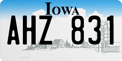 IA license plate AHZ831