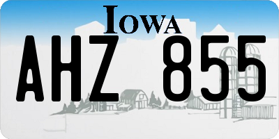 IA license plate AHZ855