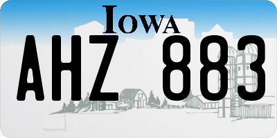 IA license plate AHZ883