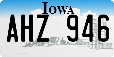 IA license plate AHZ946