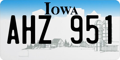 IA license plate AHZ951