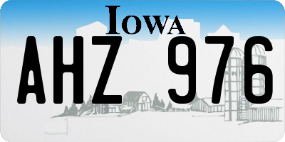 IA license plate AHZ976