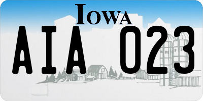 IA license plate AIA023