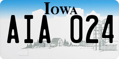 IA license plate AIA024