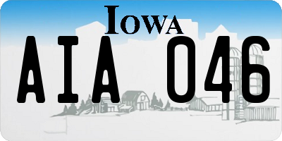 IA license plate AIA046