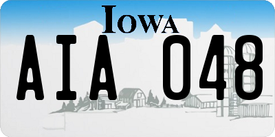 IA license plate AIA048