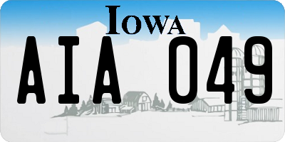IA license plate AIA049