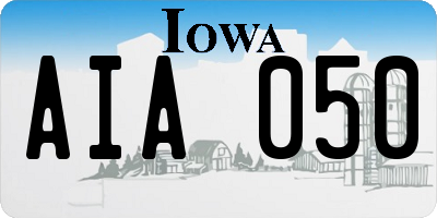 IA license plate AIA050