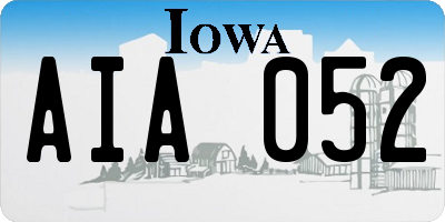 IA license plate AIA052