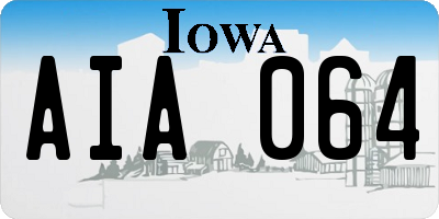 IA license plate AIA064