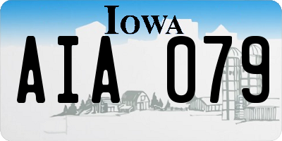IA license plate AIA079