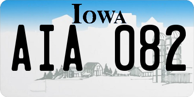 IA license plate AIA082