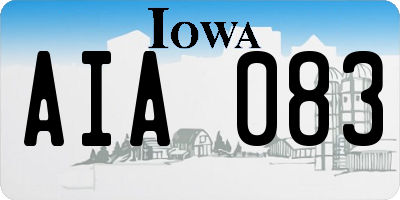 IA license plate AIA083