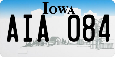 IA license plate AIA084