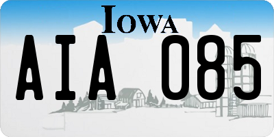 IA license plate AIA085