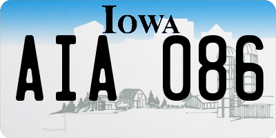 IA license plate AIA086