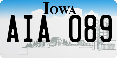 IA license plate AIA089