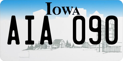 IA license plate AIA090