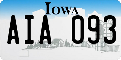 IA license plate AIA093