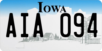 IA license plate AIA094