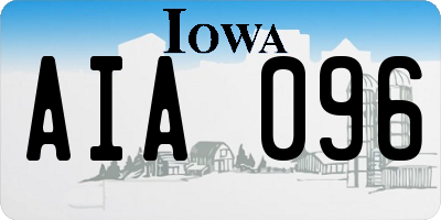 IA license plate AIA096