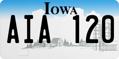 IA license plate AIA120