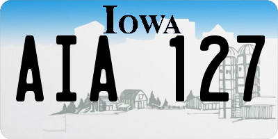 IA license plate AIA127