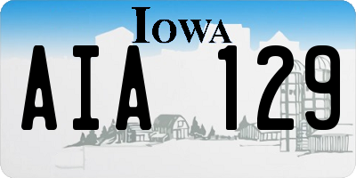 IA license plate AIA129
