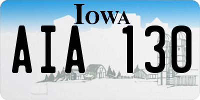 IA license plate AIA130