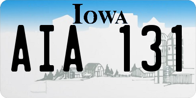 IA license plate AIA131