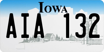 IA license plate AIA132
